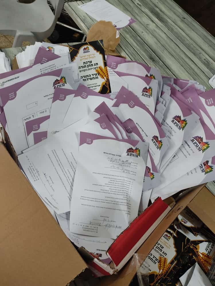 5550 ק"ג רוגלך ואלפי מארזי קפה חולקו לבתי הכנסת עבור הלומדים בליל מתן תורה
