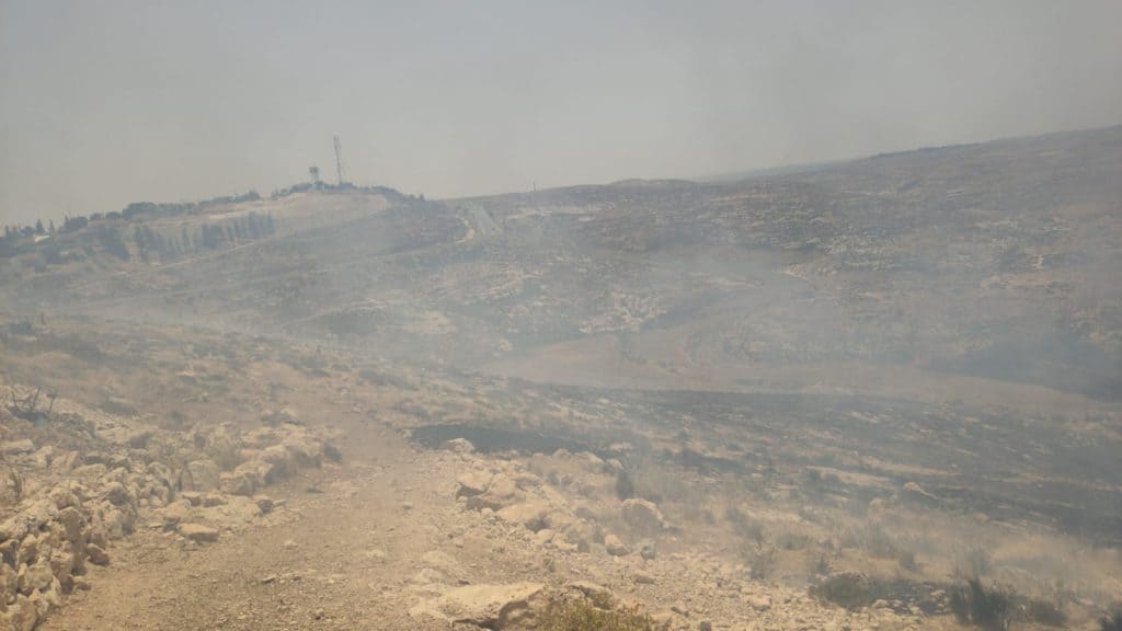 מטוסי כיבוי פועלים להשתלטות על השריפה בהר חברון • צפו: מטוסי כיבוי פועלים להשתלטות על השריפה בהר חברון • צפו: