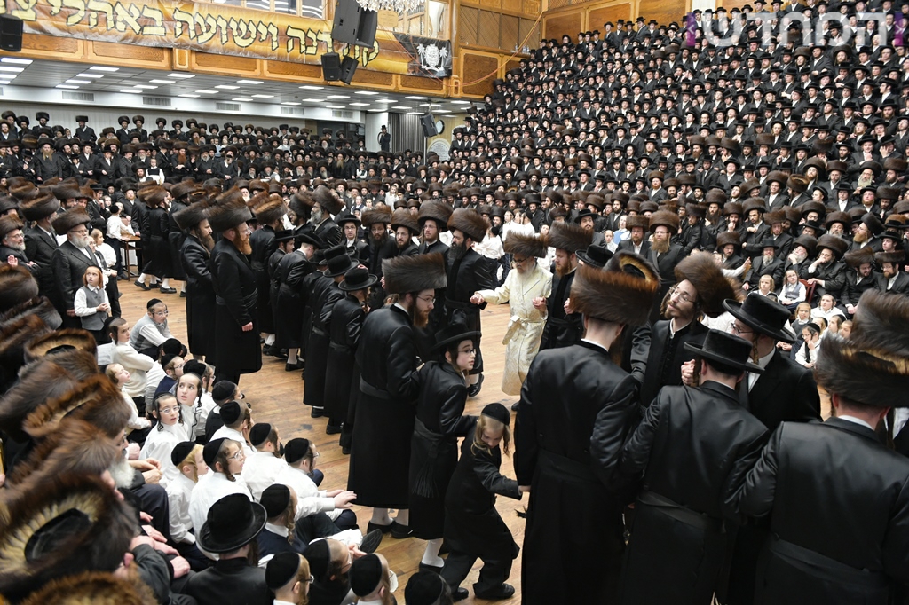 תיעוד ענק: חתונת נכדת האדמו"ר מסאטמר