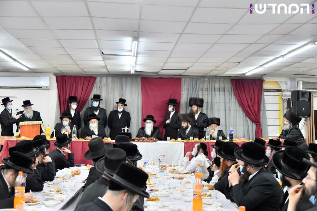 תיעוד: השבע ברכות בישיבת מכנובקא בעלזא לבת המנכ"ל