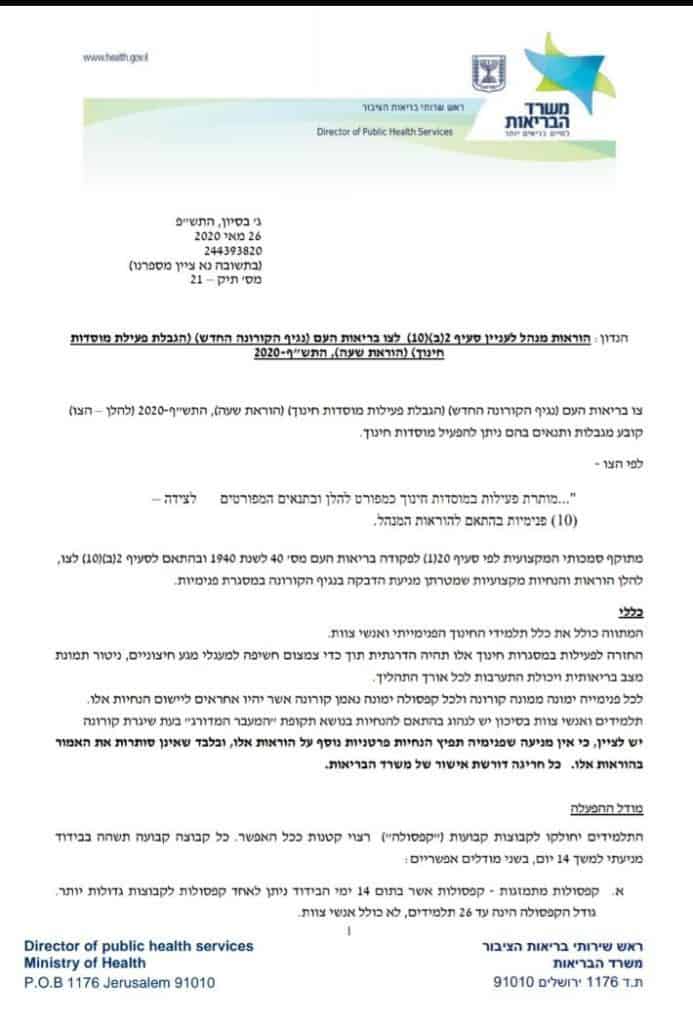 פרסום ראשון: מתווה קפסולות חדש אושר על ידי משרד הבריאות • כל הפרטים