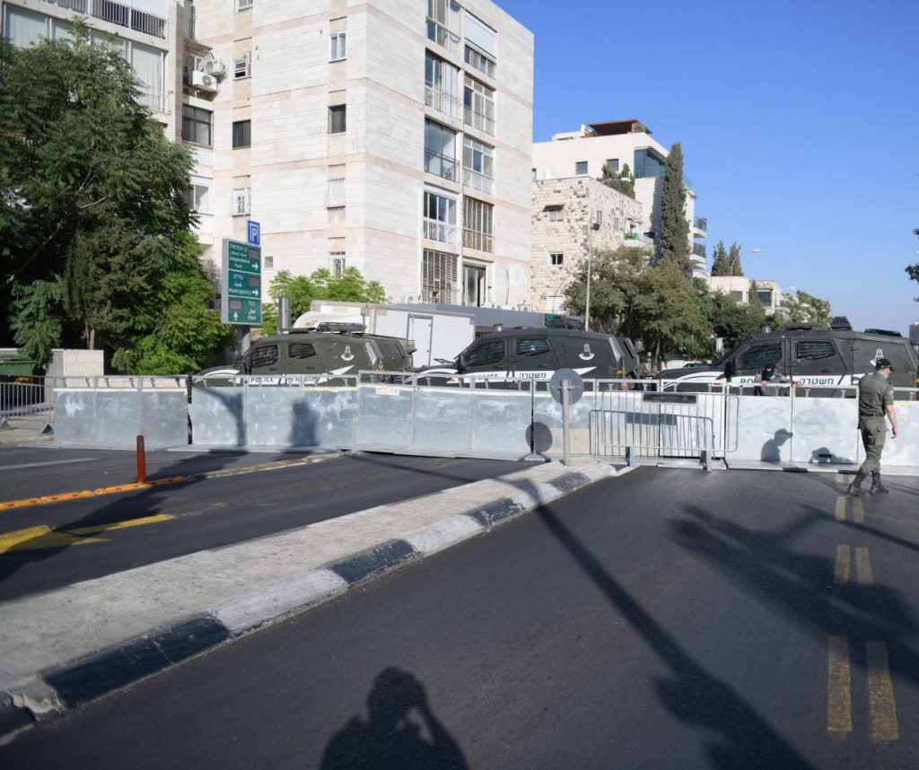 תיעוד המשטרה נערכת להפגנות הערב בבלפור