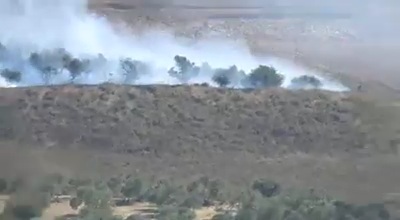 הרשות הפלסטינית: "מתנחלים שרפו שדות" • צפו