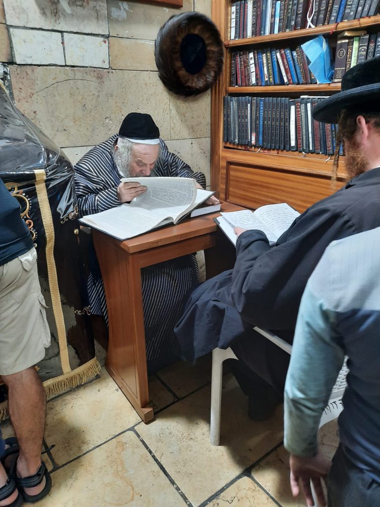 תיעוד ממירון: לאחר חצות הלילה גאב"ד קארלסבורג שקוע בלימוד