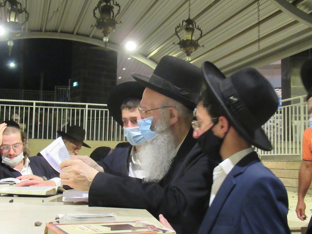 תיעוד: הגרי"א דינר והאדמו"ר מקוזמיר בקבר השל"ה