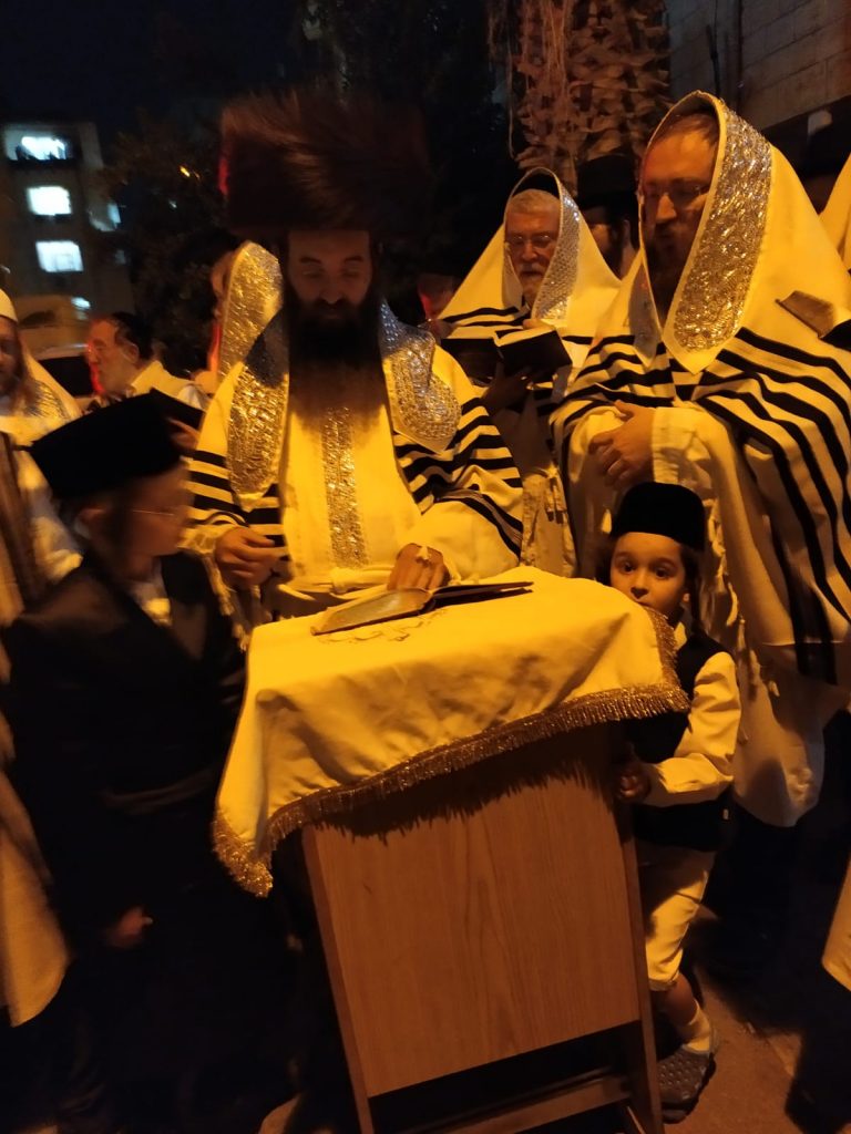 גלריה: הרבי מסאדיגורה ירושלים בהבדלה וקידוש לבנה