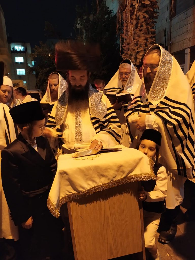 גלריה: הרבי מסאדיגורה ירושלים בהבדלה וקידוש לבנה