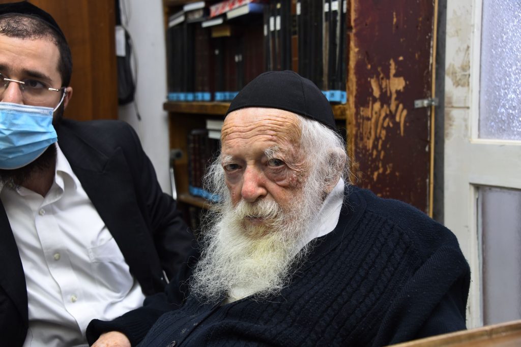 גלריה: שר התורה הגר"ח קנייבסקי בבדיקת ד' מינים