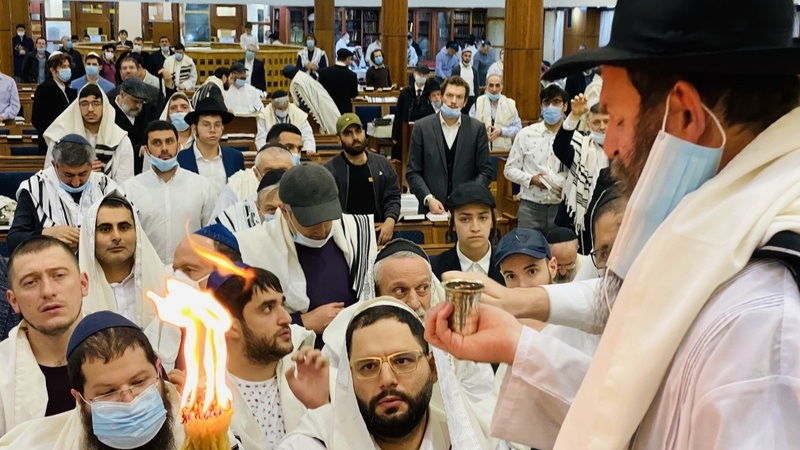 גלריה: סיום תפילת נעילה בביהכנ"ס המרכזי במוסקבה