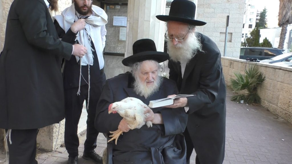 וידאו: כפרות נעילה ומוצאי יום כיפור אצל הגר"מ שטרנבוך