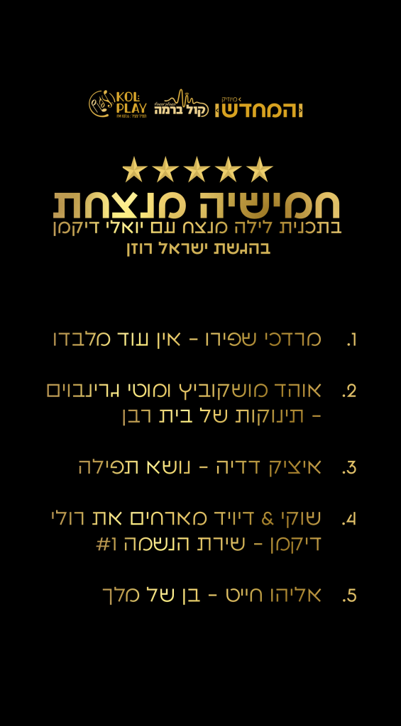 "חמישיה מנצחת" התוצאות>>>