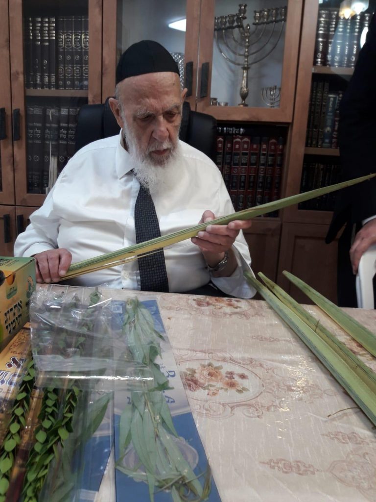 תיעוד: נשיא המועצת בודק את ארבעת המינים לחג