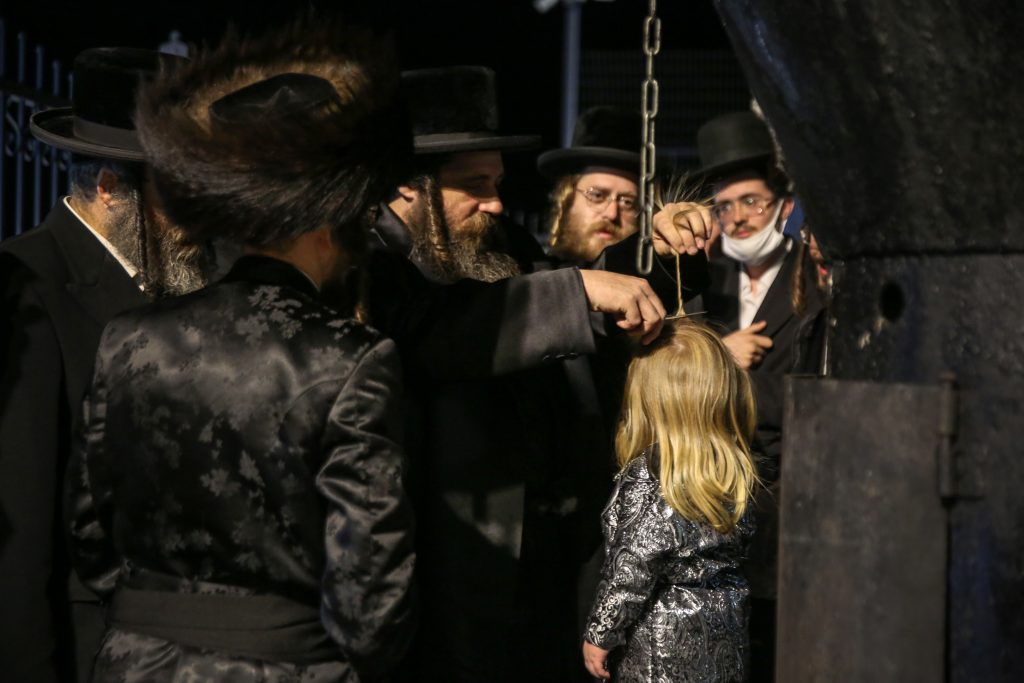 האדמו"ר מפיטסבורג הגיע לחלאקה בציון הרשב"י מירון