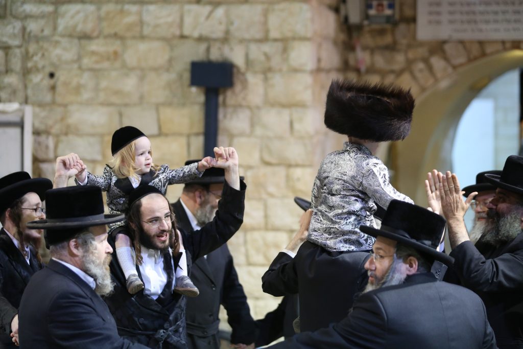 האדמו"ר מפיטסבורג הגיע לחלאקה בציון הרשב"י מירון