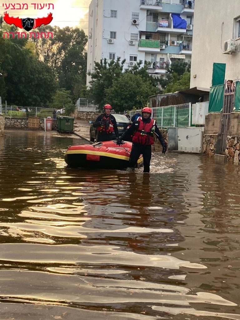 תיעוד ההצפות בחדרה: תחזית מעודכנת