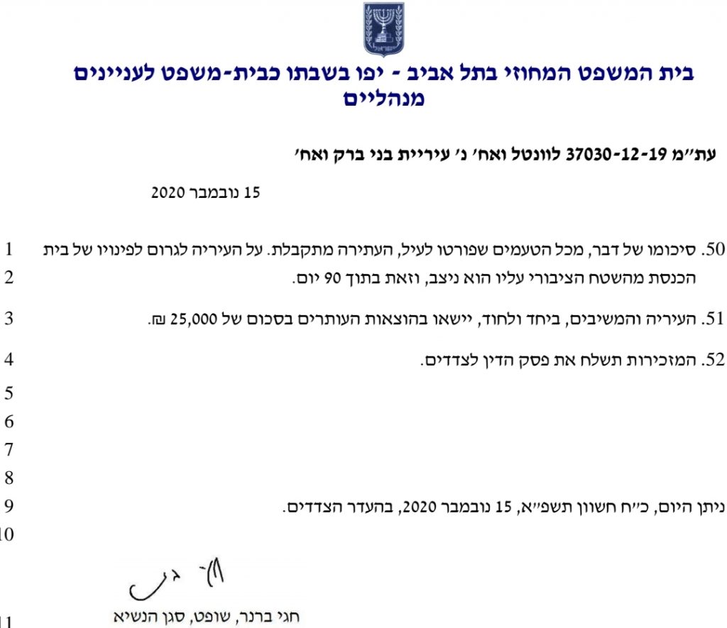 בית המשפט פסק: בית הכנסת של 'הפלג' יפונה תוך 90 יום