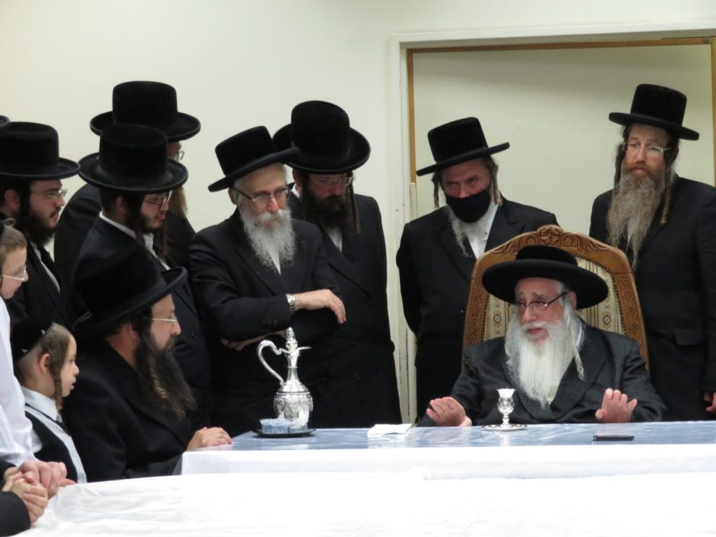 מעמד הכתרת רב לביהמ"ד שפע חיים צאנז בדרום העיר צפת