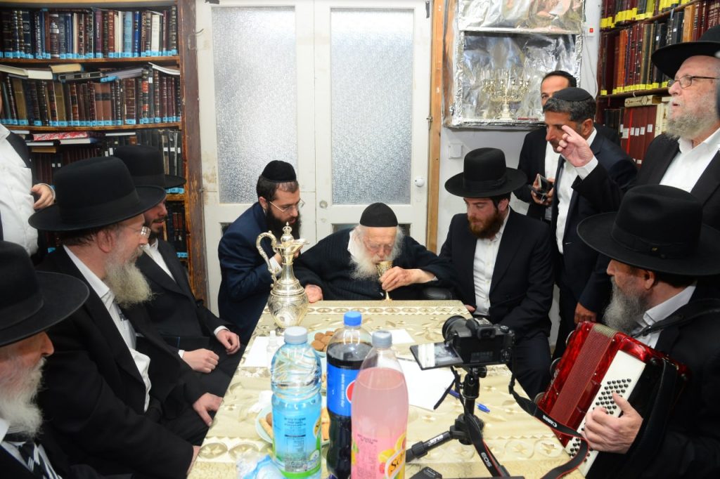 תיעוד: שמחת ה"ווארט" לנכדו של שר התורה