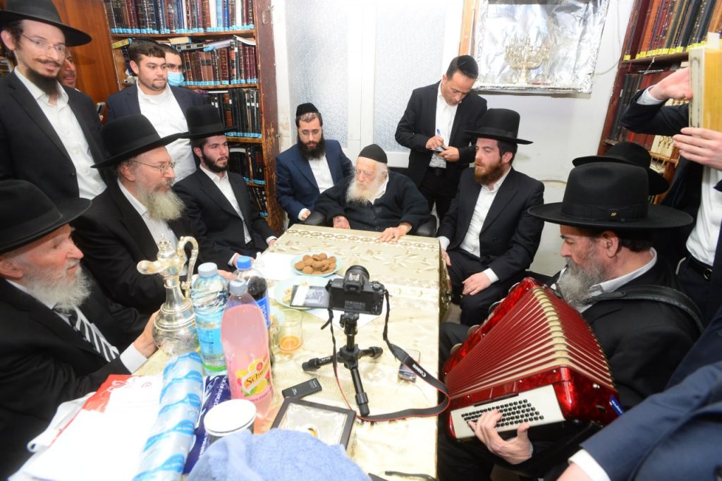 תיעוד: שמחת ה"ווארט" לנכדו של שר התורה