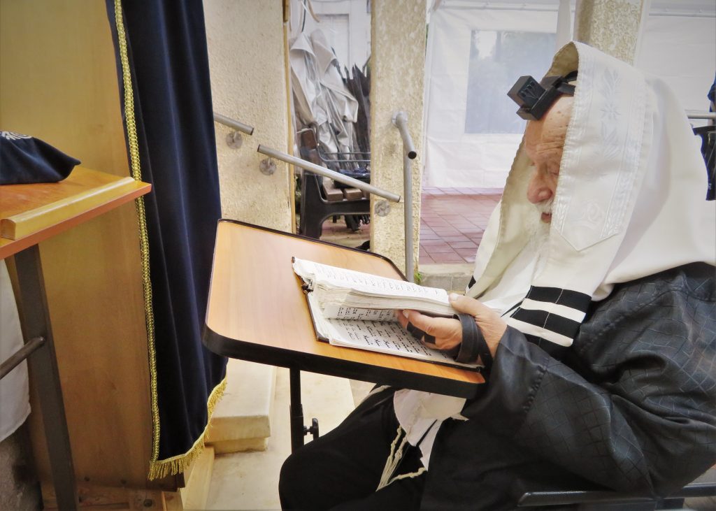 גלריה: הגרח"פ ברמן עובר לפני התיבה לע"נ לאביו הגרמ"ש זצ"ל