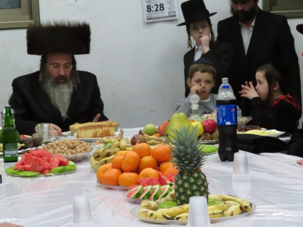 האדמו"ר מזוטשקא אמסנא בטיש לרגל ט"ו בשבט • גלריה