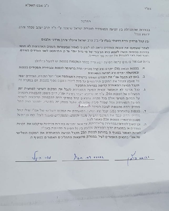 דרמה באגודת ישראל: אייכלר במקום השישי במקום טסלר