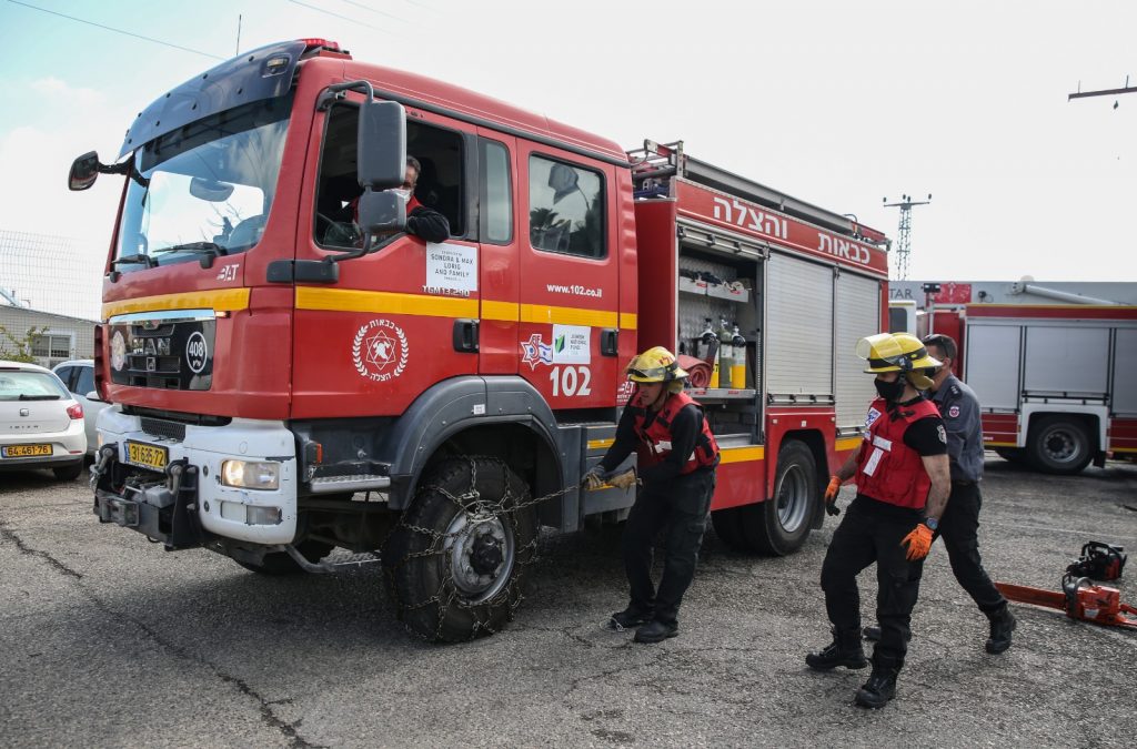 גלריה: כוחות החילוץ וההצלה בצפת מתכוננים לשלג המתוכנן