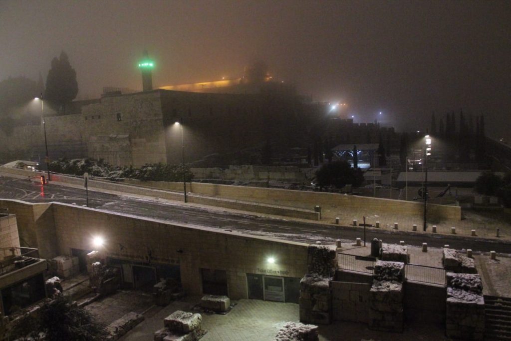 ירושלים מושלגת: סיכום של הצלם דוד קשת