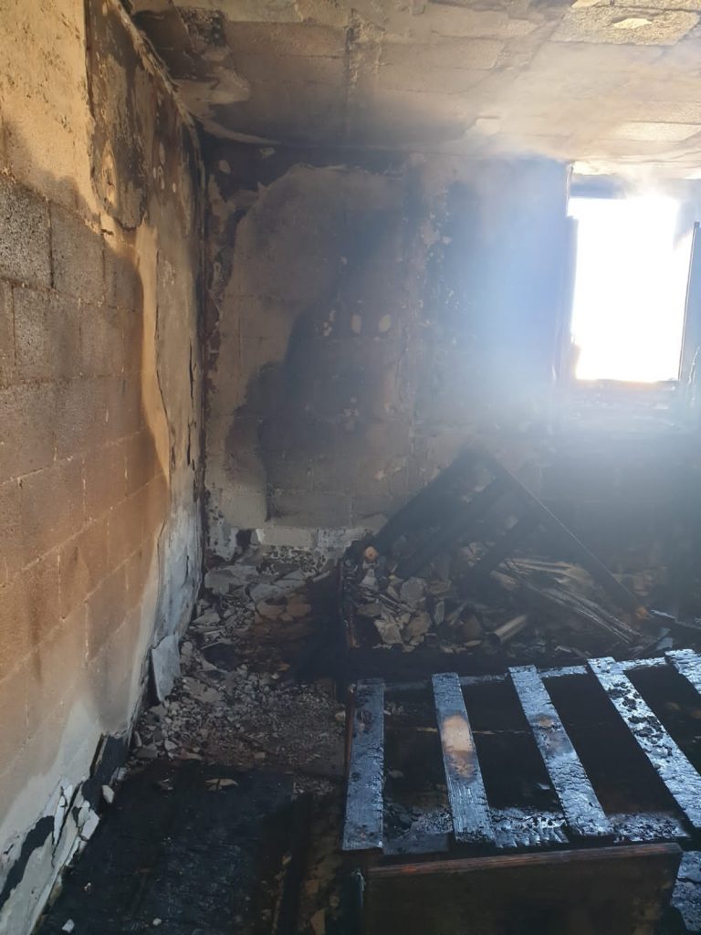 תיעוד מצער: בית האברך נשרף כליל
