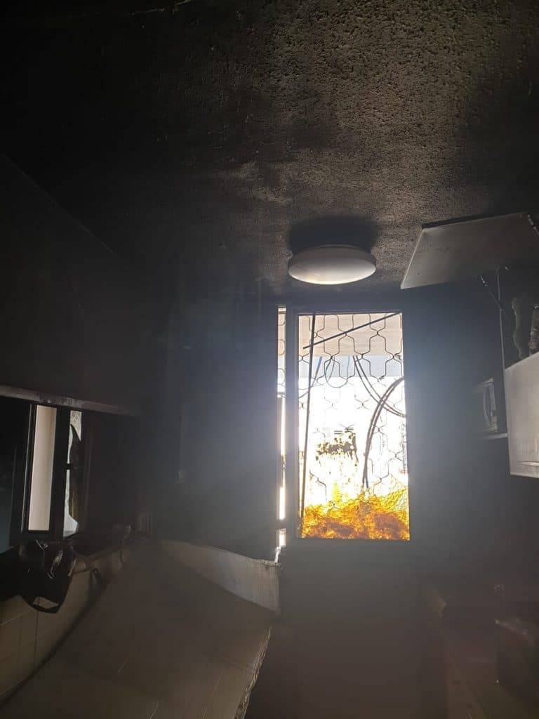 תיעוד מצער: בית האברך נשרף כליל