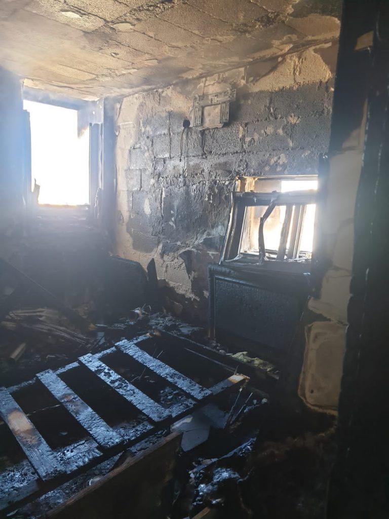 תיעוד מצער: בית האברך נשרף כליל