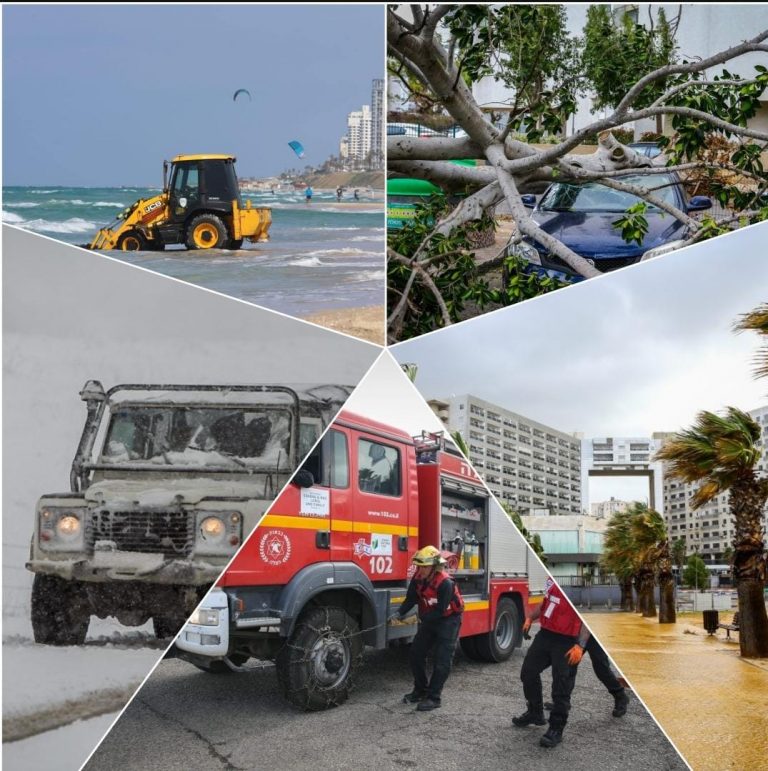 ההיערכות, הסערה, ונזקי הסופה • תמונות מרחבי הארץ