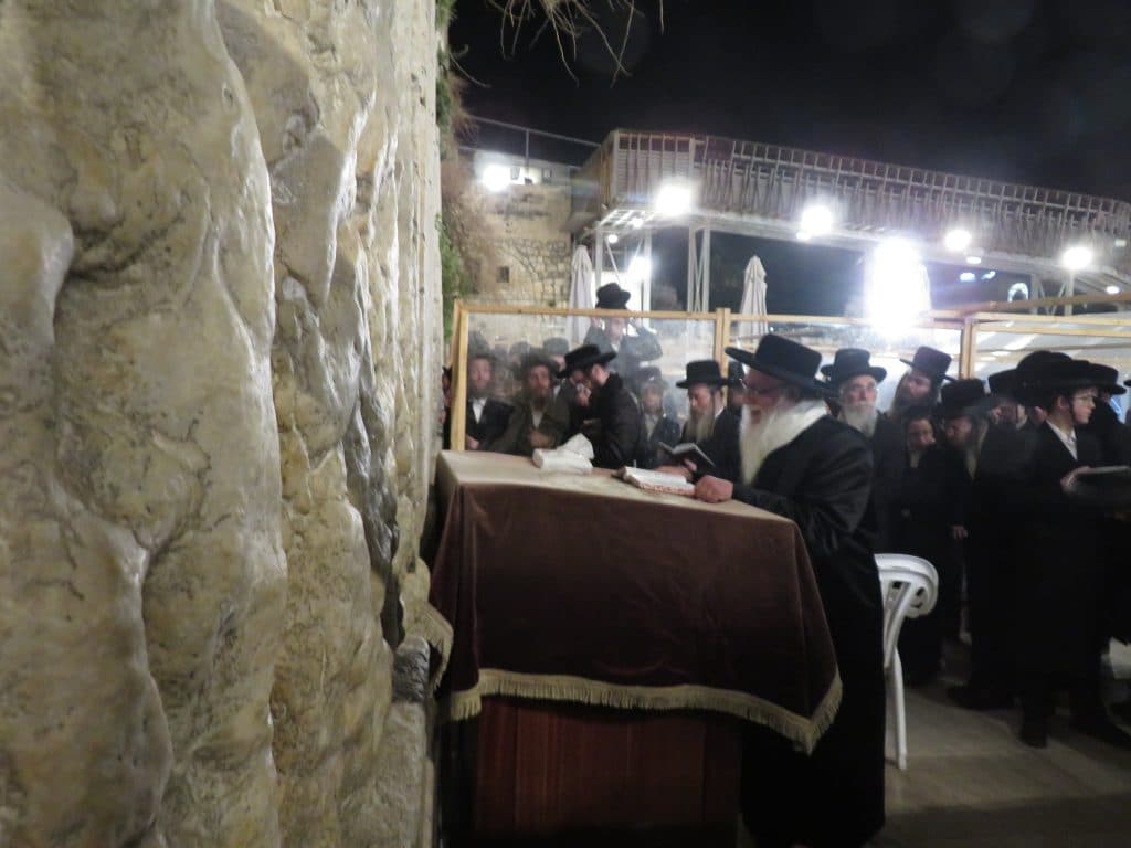 להצלחת המערכה: האדמו"ר מצאנז התפלל בכותל