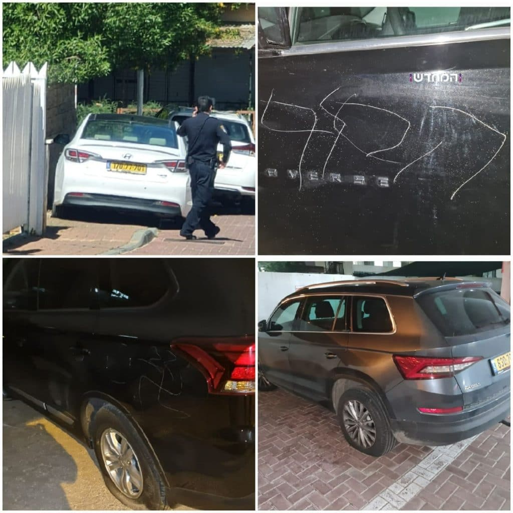 צלב קרס צויר על רכבו של האדמו"ר מקרעטשניף