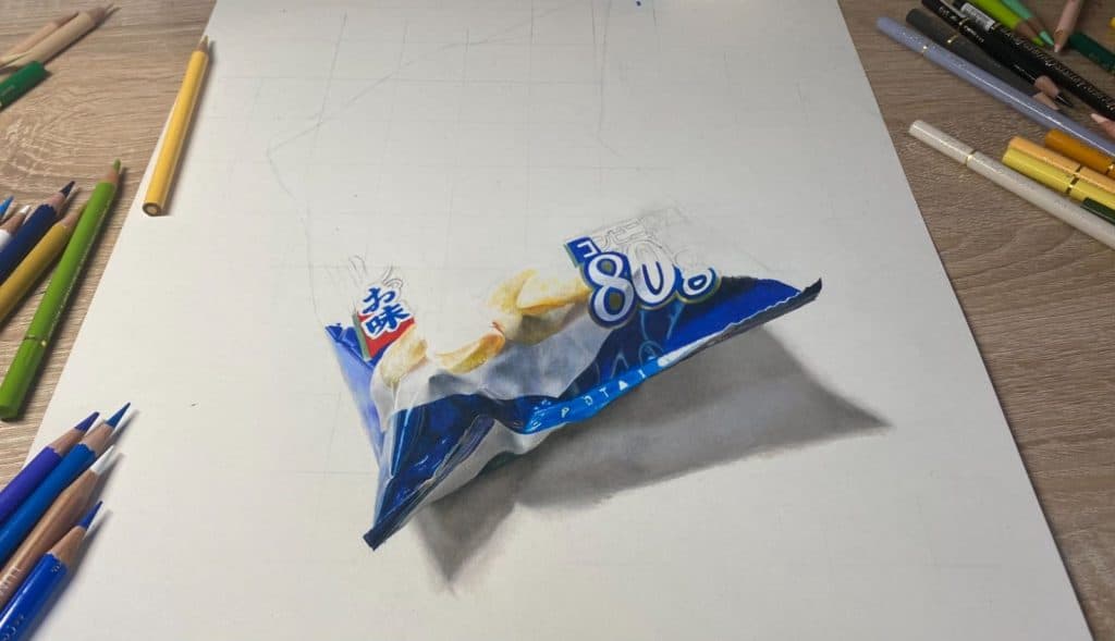 לא יאמן: בן ה-19 מציג ציורים מדהימים עם אשליה אופטית