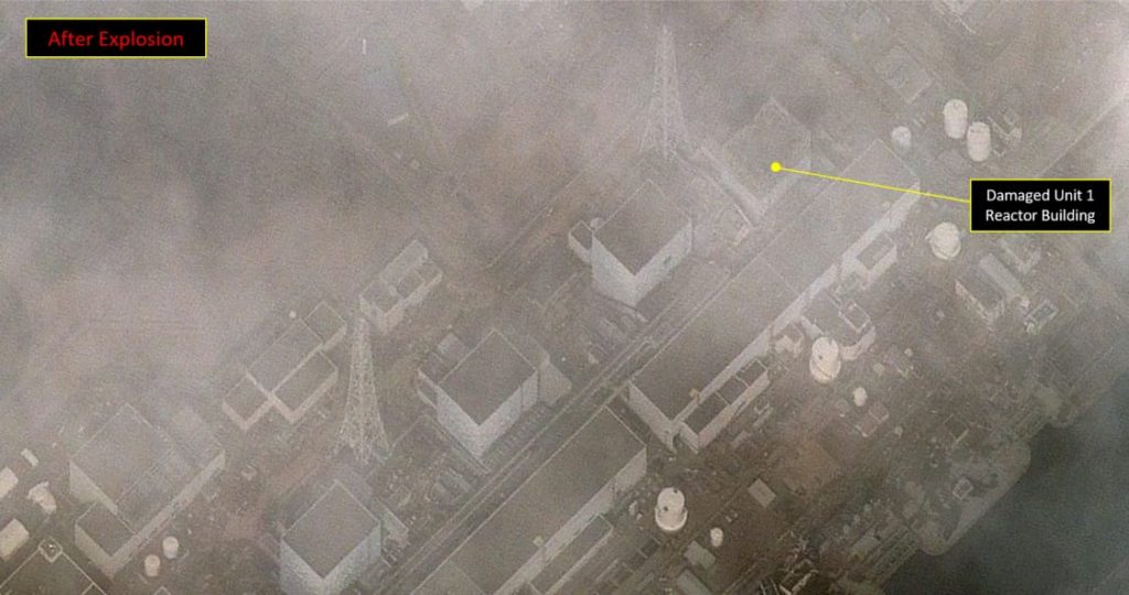 10 שנים אחרי: נחשפו תמונות הלווין בזמן אמת של כורי האטום בפוקושימה