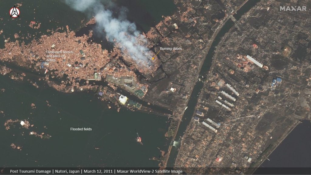 10 שנים אחרי: נחשפו תמונות הלווין בזמן אמת של כורי האטום בפוקושימה