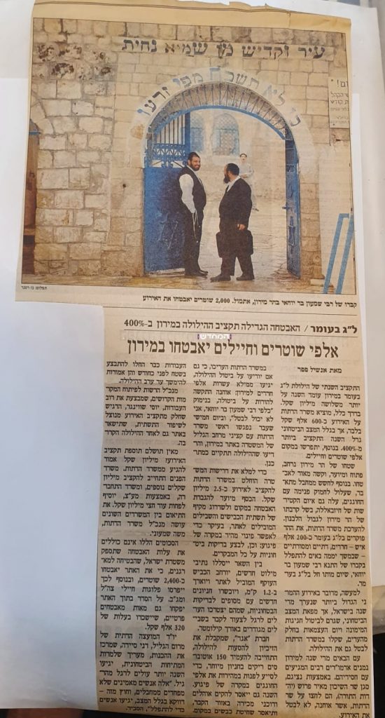 כבר היה לעולמים: 54 שנה של מאבקי ל"ג בעומר מול ה'ציוניום' • מסמכים