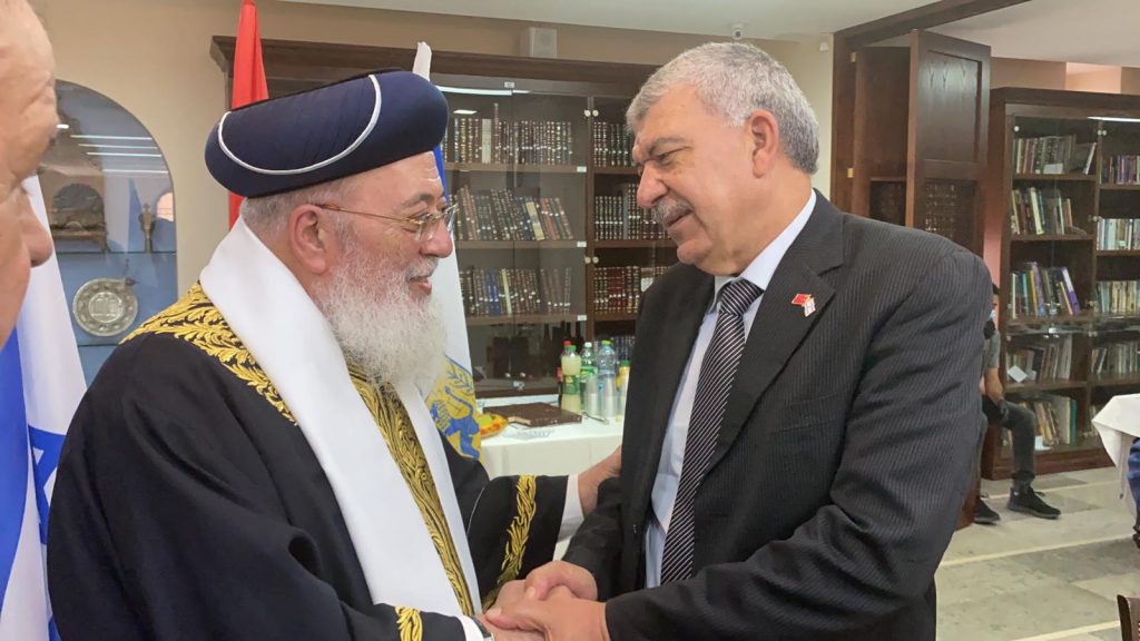 הגרש"מ עמאר פגש את השגריר הראשון של מרוקו בארץ