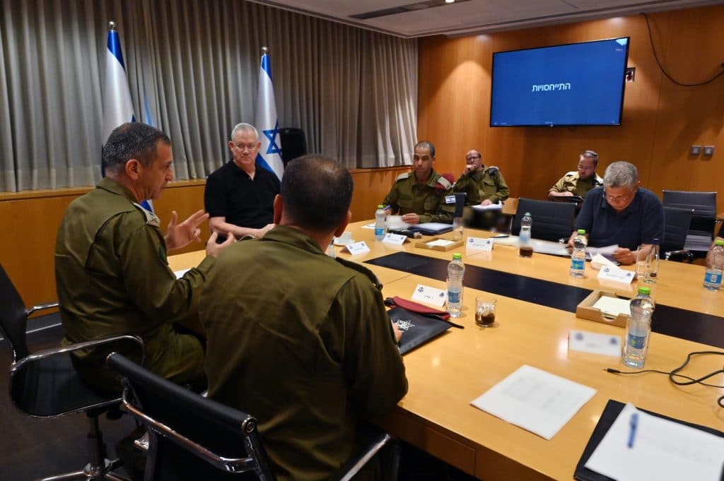 צפו: התייעצות בטחונית בקריה בתל אביב