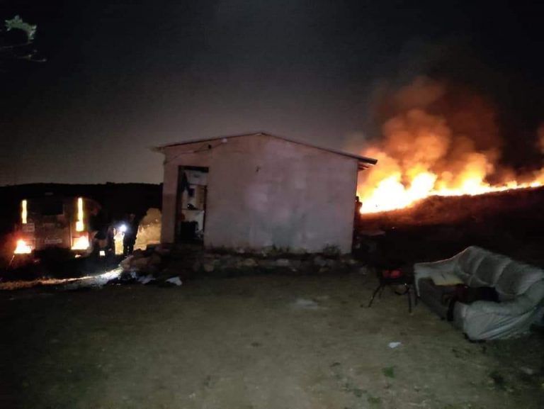 הבית שהוצת מבקבוקי התבערה סמוך לגבעת אסף, צילום: דוברות בנימין