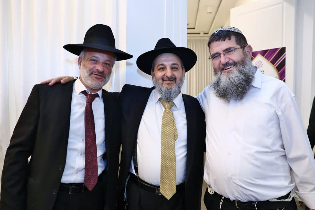 רבנים ואישי ציבור בחתונת בן הרב שניאור זלמן רווח