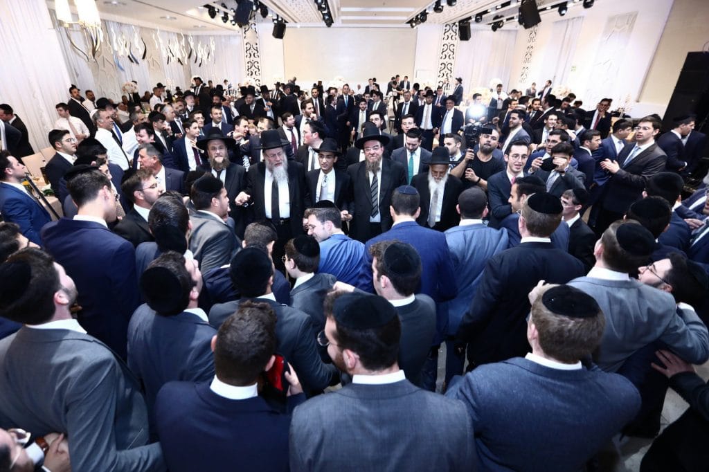 רבנים ואישי ציבור בחתונת בן הרב שניאור זלמן רווח