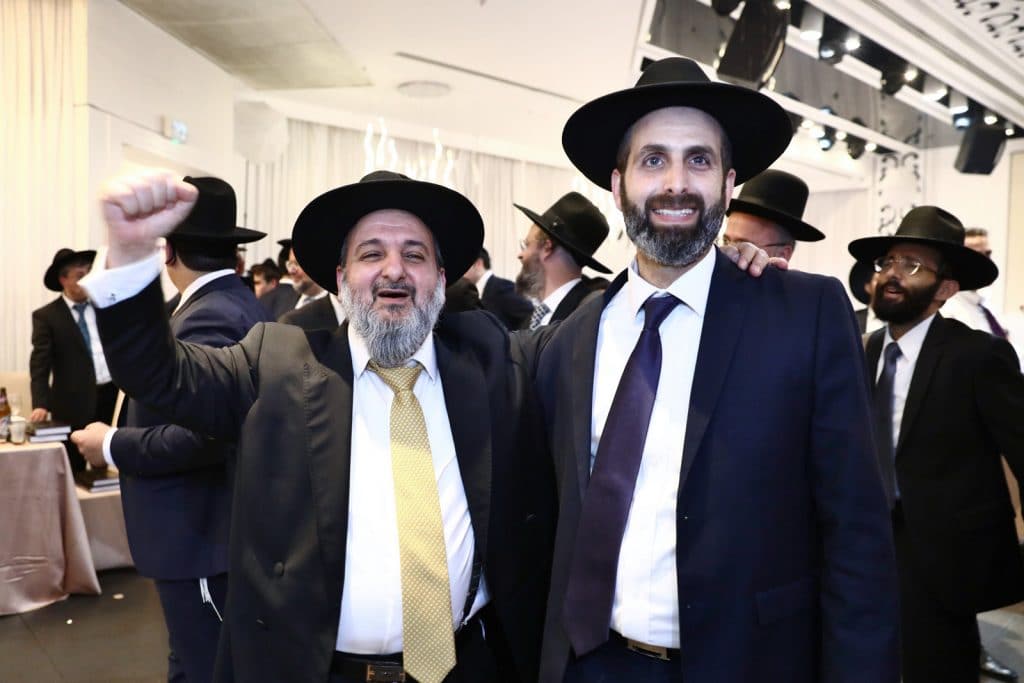 רבנים ואישי ציבור בחתונת בן הרב שניאור זלמן רווח