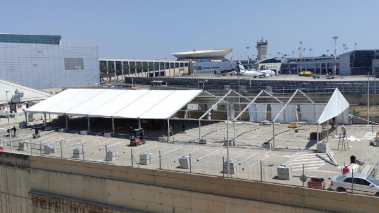אוהל ענק לבדיקות קורונה יוקם בנתב"ג