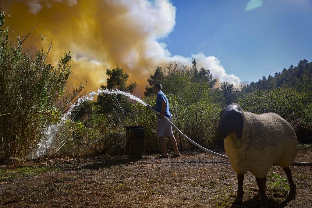שריפת ענק בהרי ירושלים: תושבי 6 יישובים פונו