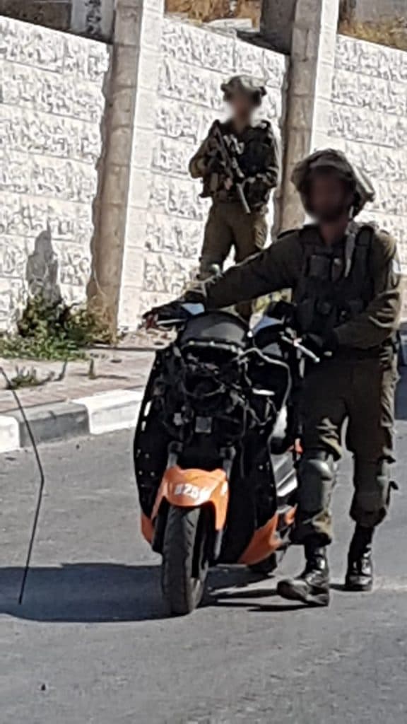 האופנוע שנגנב נמצא בבית ערבי בחברון