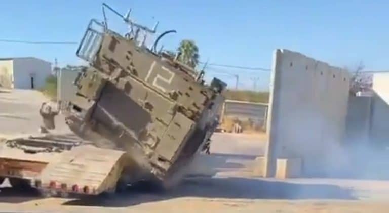 נגמ"ש התהפך, לא היו נפגעים