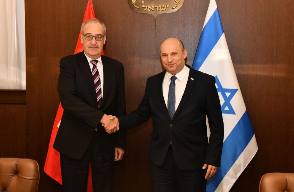 ראש הממשלה בנט נפגש עם נשיא שוויץ בלשכת רה"מ