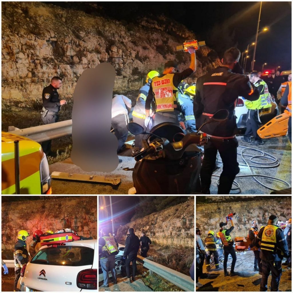 שני פצועים בינוני וקל בתאונת דרכים קשה